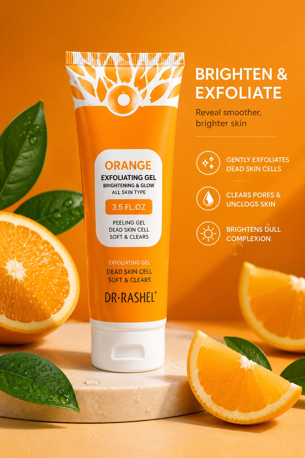Orange Exfoliating Gel Brightening & Glow Formula
